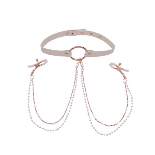 Peaches 'n CreaMe Collar w/ Nipple Clamps
