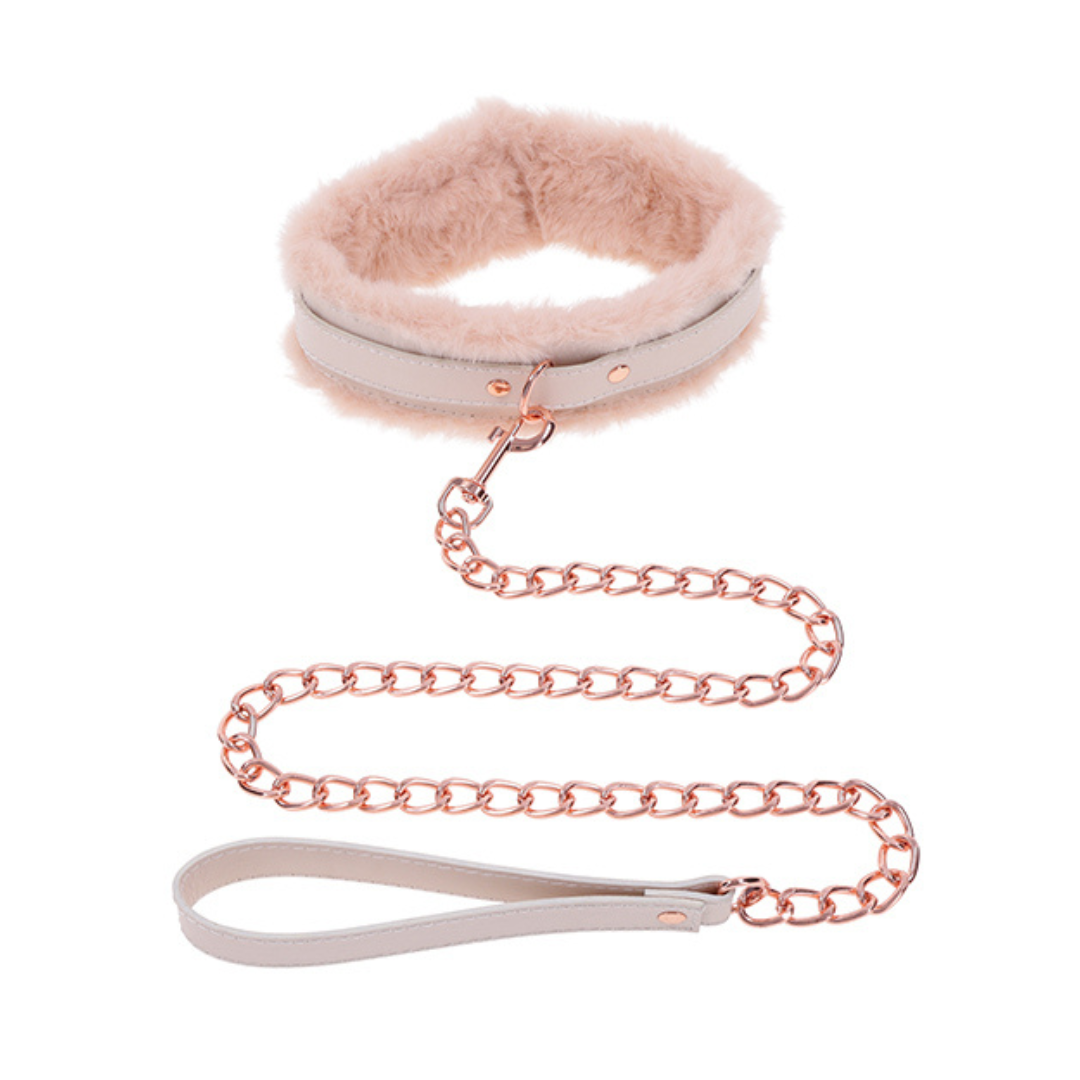 Peaches n' CreaMe Fur Collar and Leash