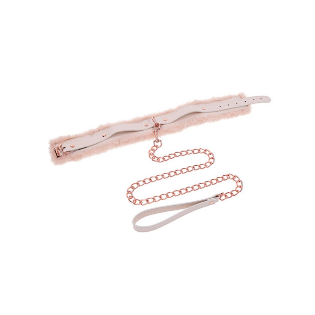 Peaches n' CreaMe Fur Collar and Leash