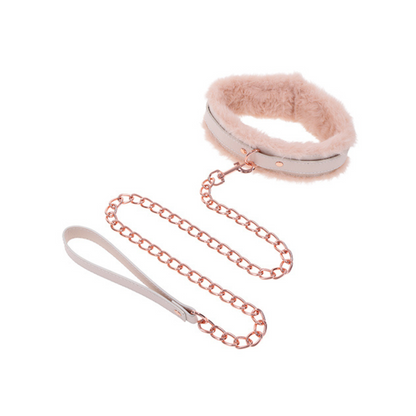 Peaches n' CreaMe Fur Collar and Leash